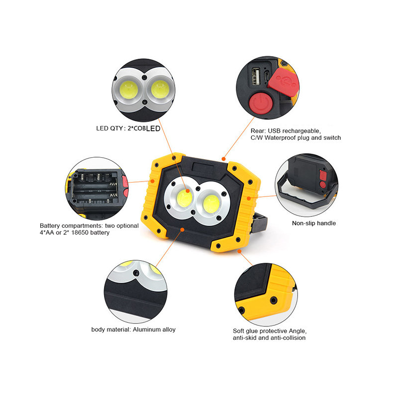 W839 COB LED portable work lamp